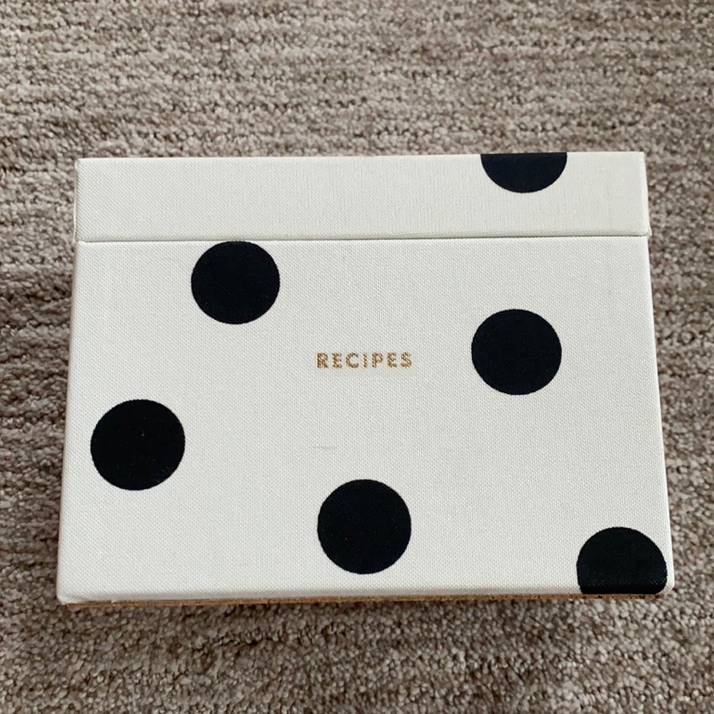 Kate spade recipes box never used